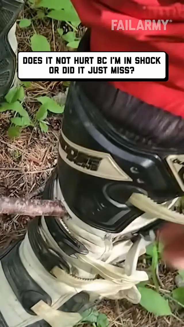 it’s crazy to see a branch sticking from your leg 😩 🤣 #bikefail #clos...
