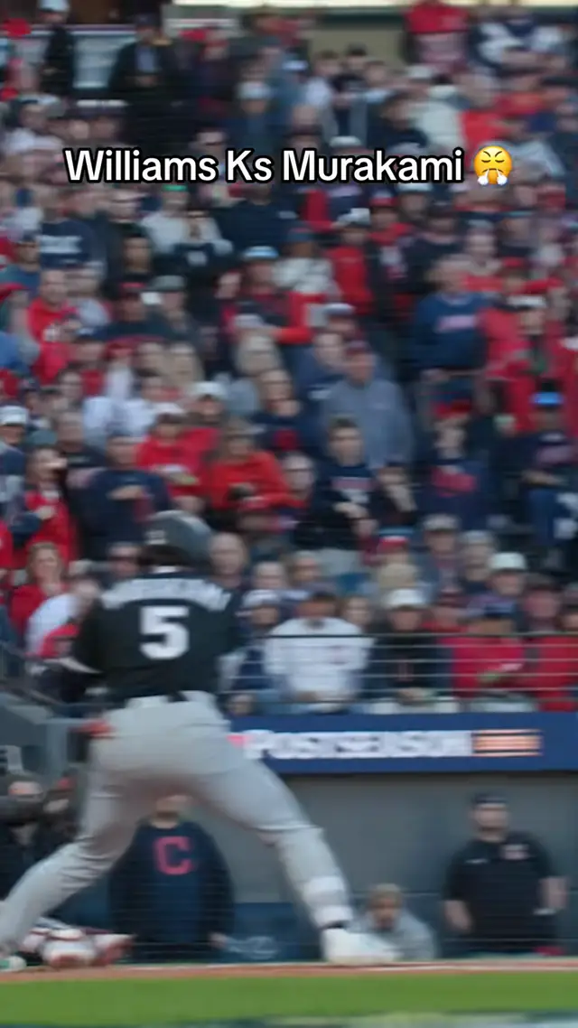 Gavin Williams gets the Cleveland crowd on their feet early 🗣️ #mlb #...