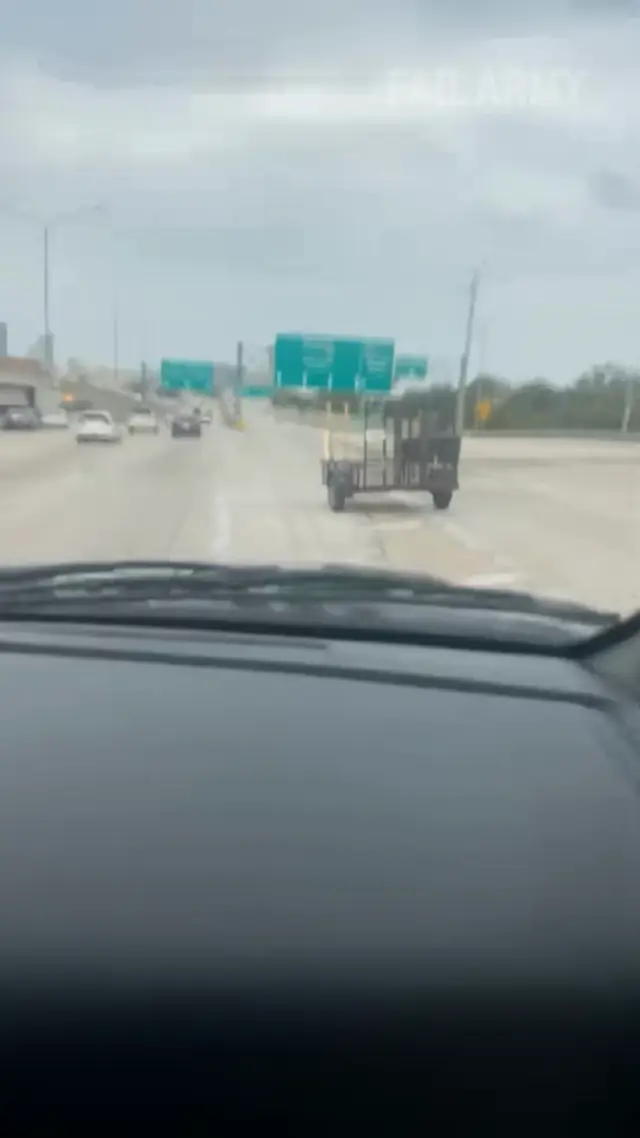 go home trailer you're drunk 😩 🤣 #carfails #carcrash #truckfail #humo...