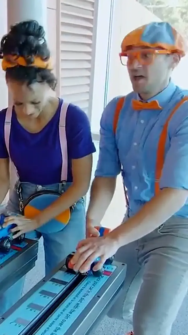 Blippi vs. Meekah Toy Car Race #shorts