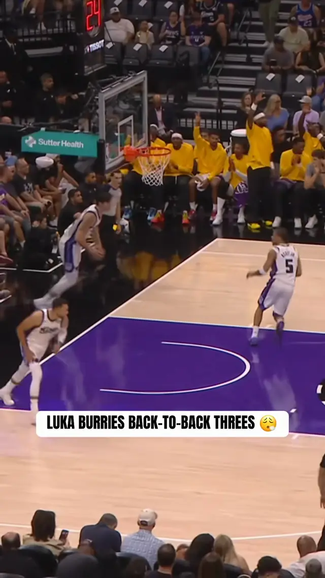 #Luka knocks down back-to-back triples to get it going in his first p...