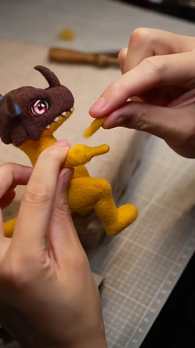 Mega Flame!🔥 (📹 @choujishi) - #デジモン #digimon #needlefelting #9gag