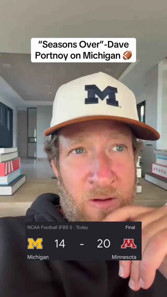 Dave Portnoy says Michigan’s season is officially over 👀 #collegefoot...
