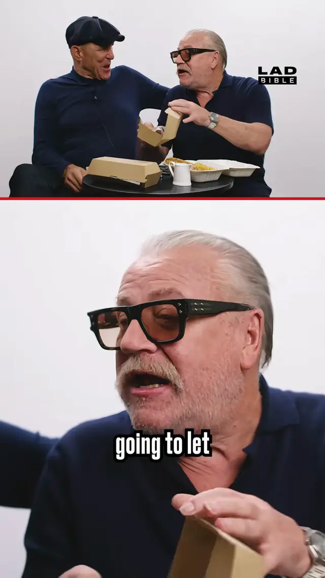 Ray Winstone and Vinnie Jones try a battered sausage and a hot dog 🌭 ...