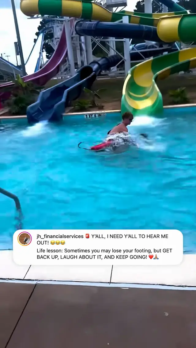 She was ok 😅 (via jh_financialservices/IG) #water #waterpark #kiddiep...