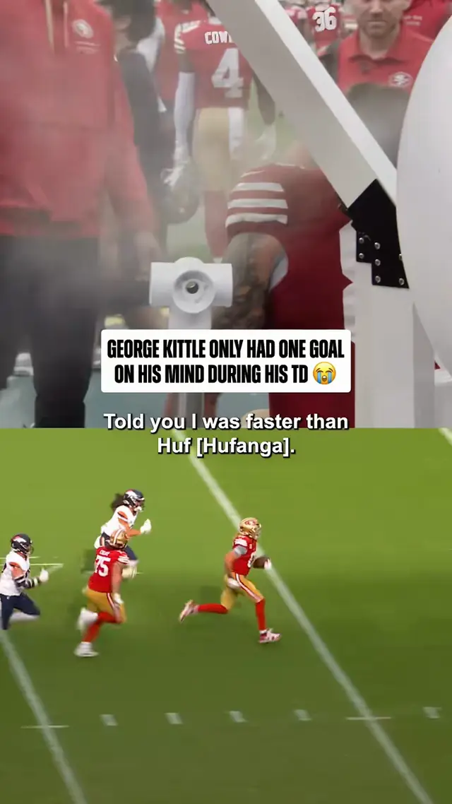 had to let everyone know 😂 #nfl #sanfrancisco49ers #georgekittle #mic...