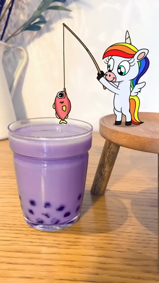 Halloween Unicorn fishes in Boba! What Mysteries lie Inside? (Animation Meme) #boyanddragon #shorts
