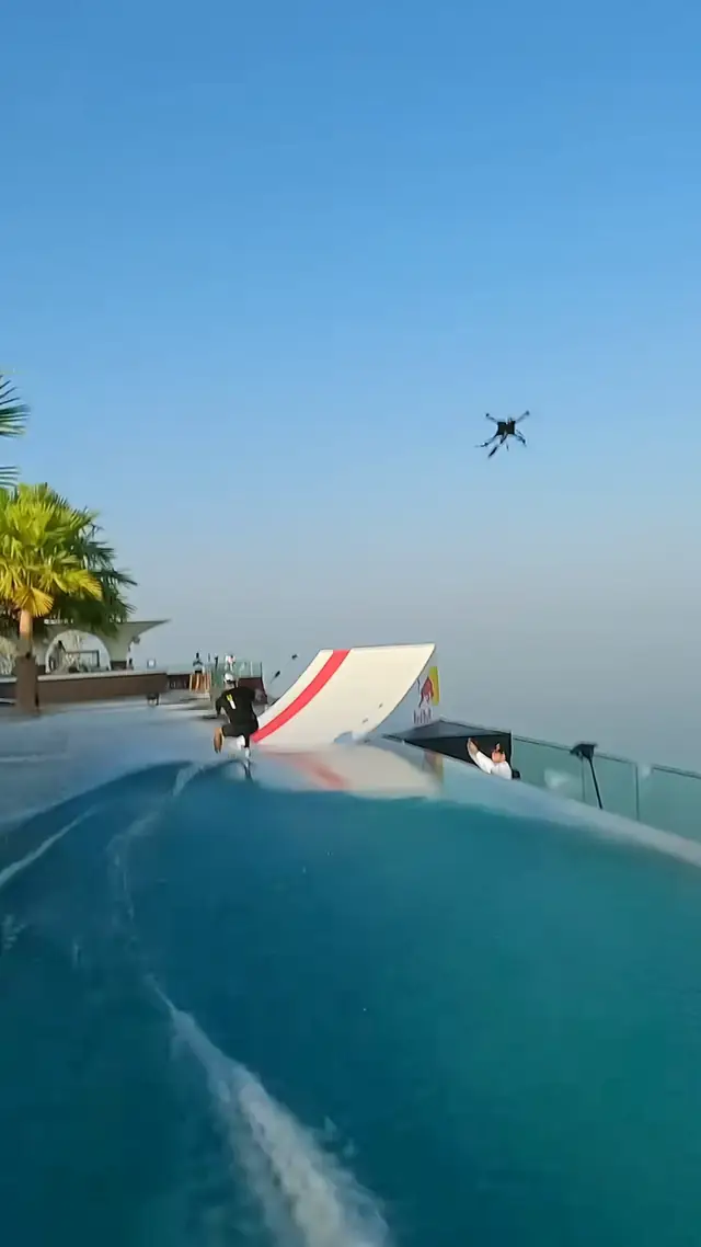 talk about making an exit 😳 🏄‍♂️: Brian Grubb 🤝: @prada #redbull #giv...