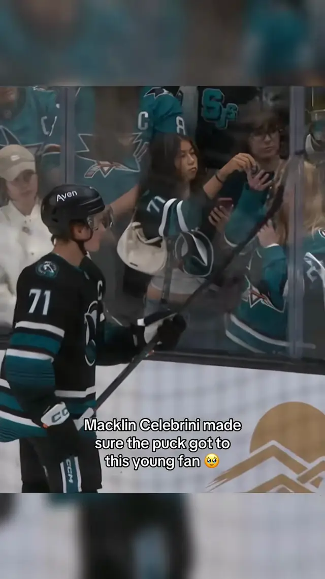 that’s captain Mack 🫶 #NHL #MacklinCelebrini #hockey #SanJoseSharks #...