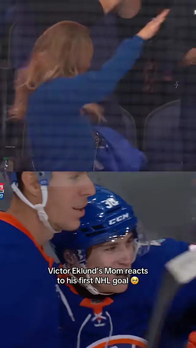 tugging at the heart strings 🥲 #NHL #NewYorkIslanders #VictorEklund #...