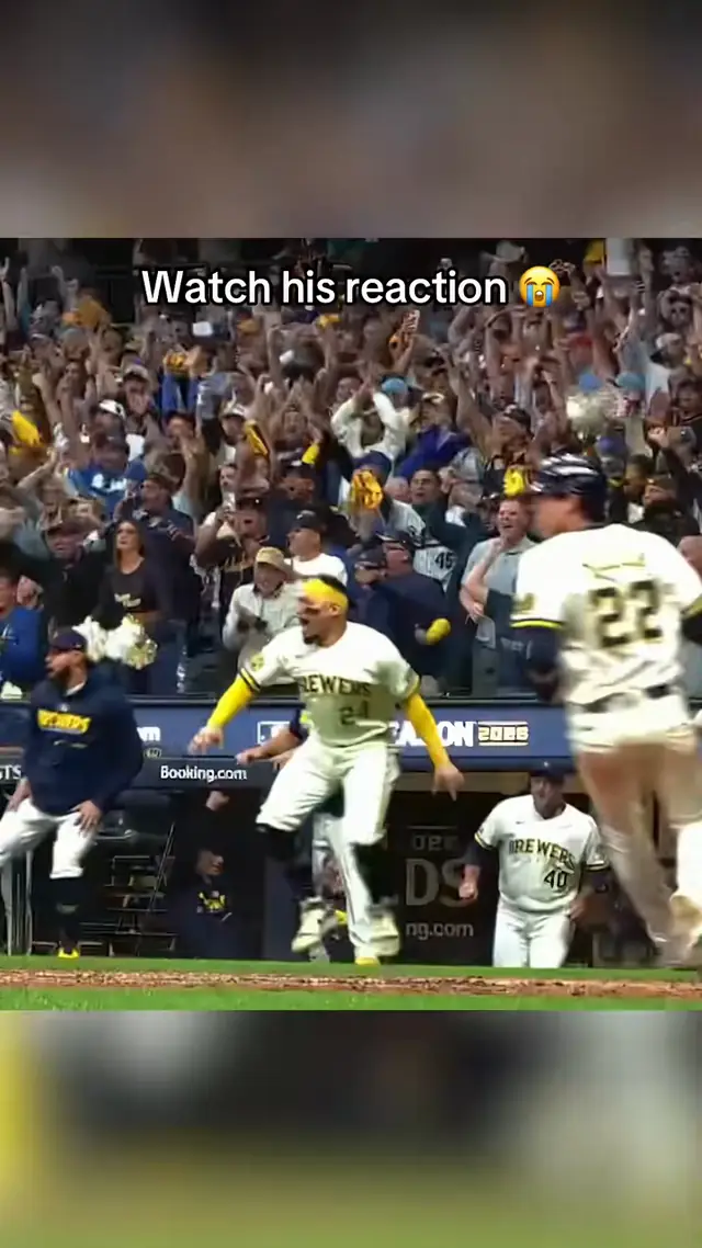 William Contreras was HYPED for Jackson Chourio’s Game 2 walk-off hit...
