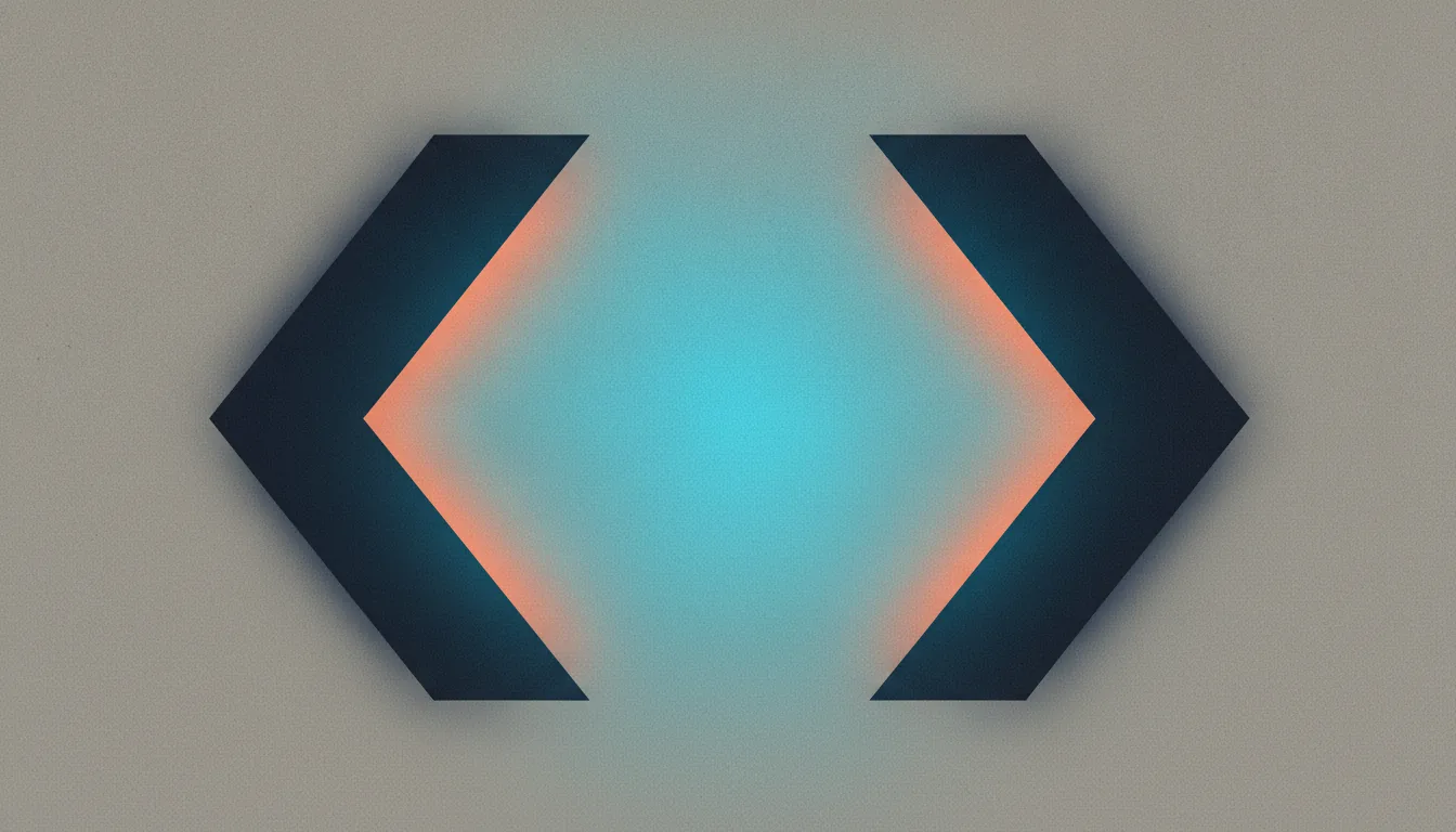 Abstract illustration of angle-bracket shapes forming a frame around a glowing rectangle, suggesting an iframe on a web page.