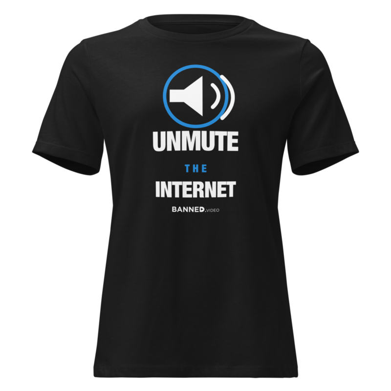 Black Unmute the Internet Relaxed T-Shirt with UNMUTE THE INTERNET design